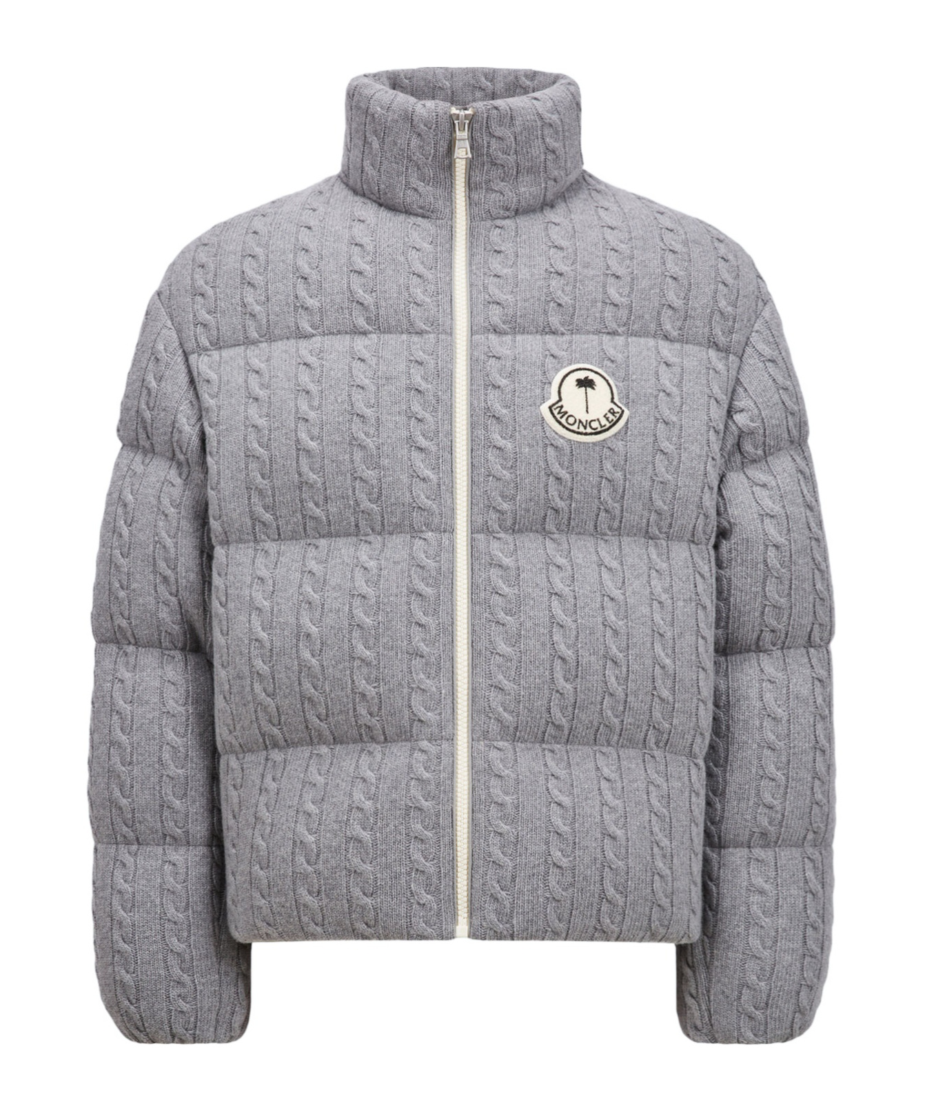 Shop Moncler X Palm Angels Austru Down Jacket In Gray