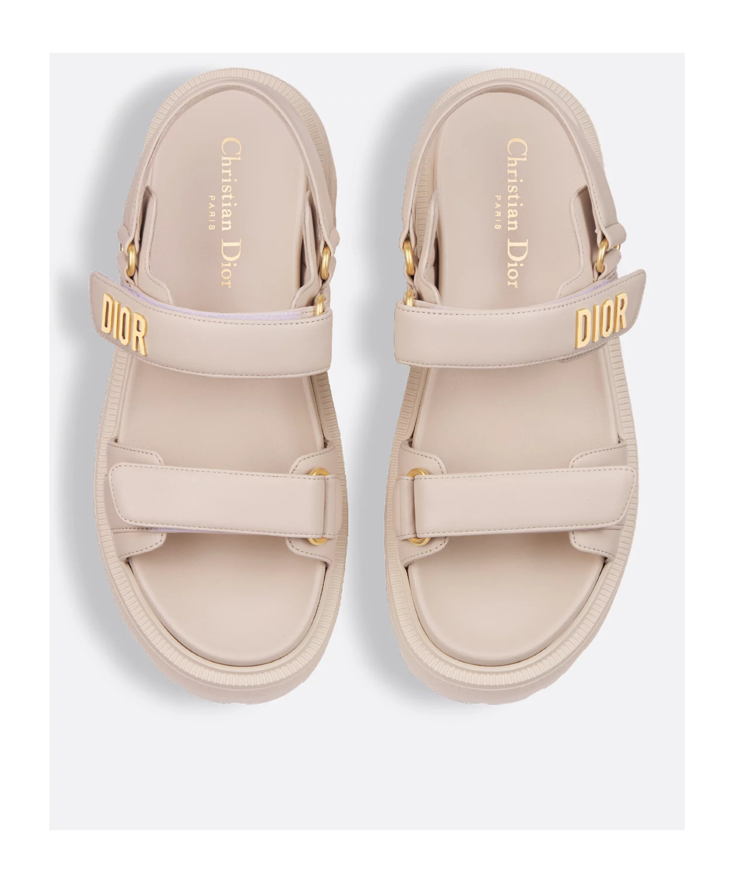 Dior Act Platform Sandal In Light Biscuit Color
