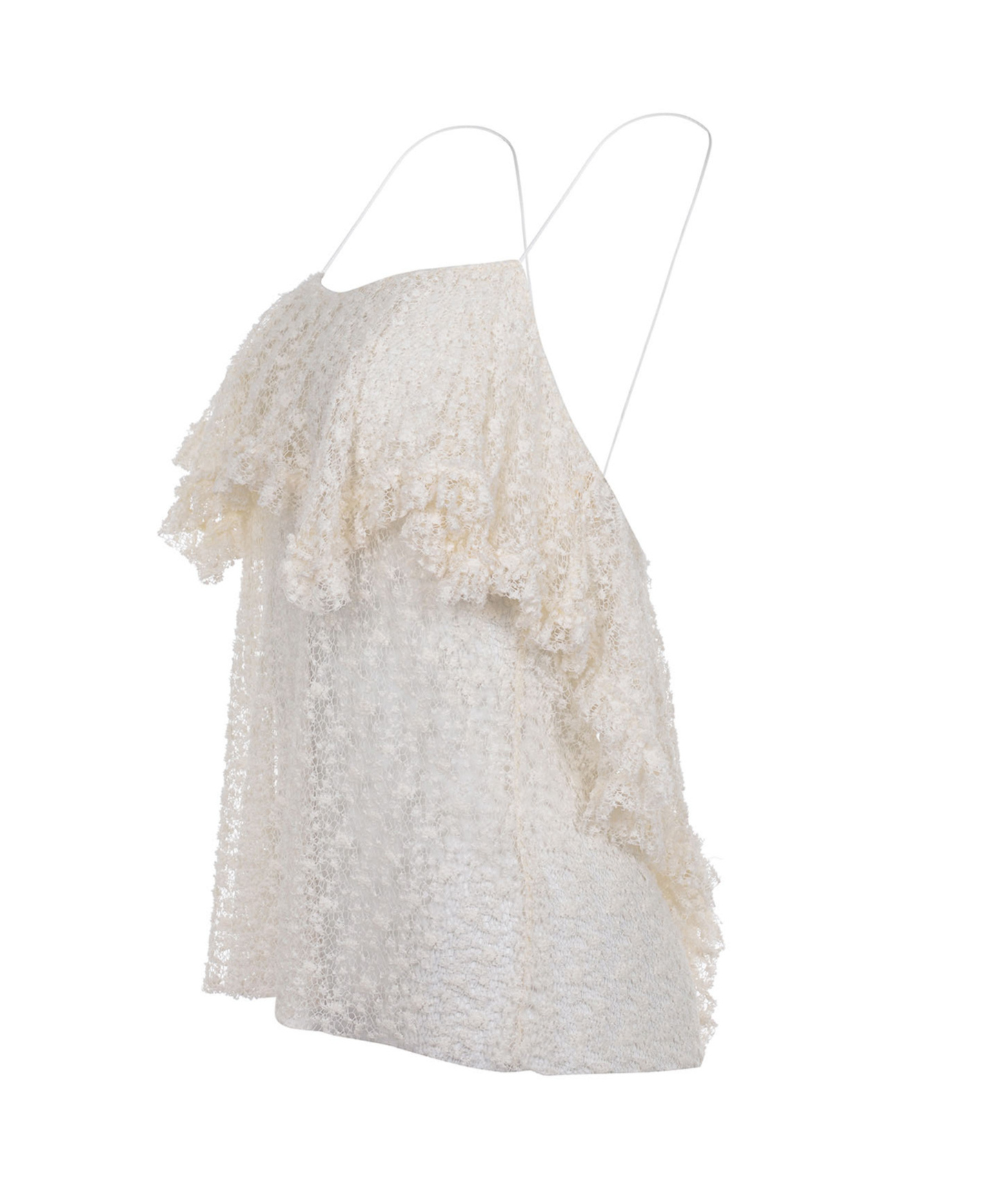 Philosophy Di Lorenzo Serafini Lace Top With Ruffles In White