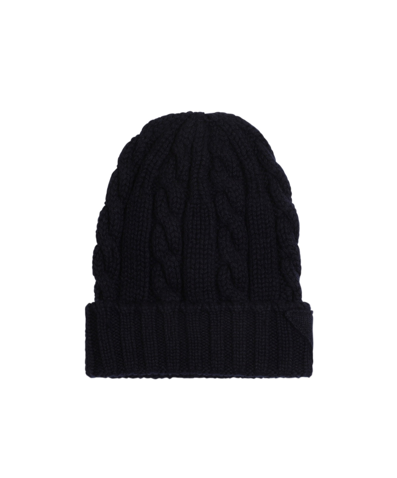 Prada Cable-knit Cashmere Beanie In Black