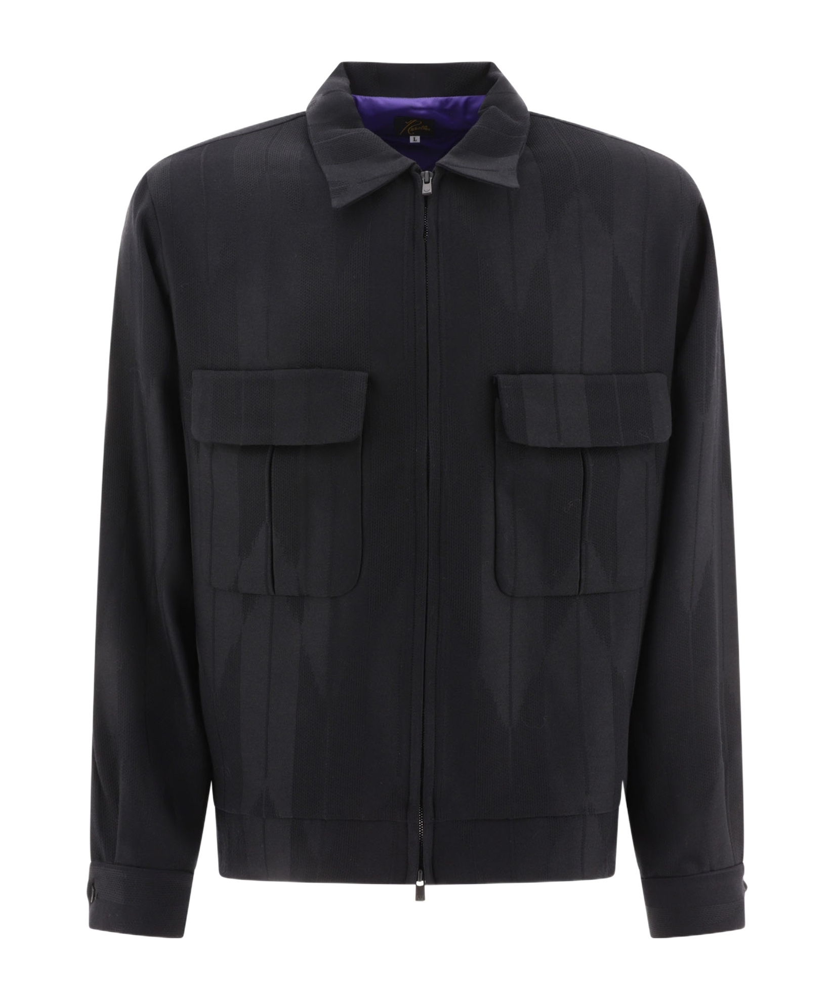 Needles Overshirt With Flap Pockets For Sport In Black