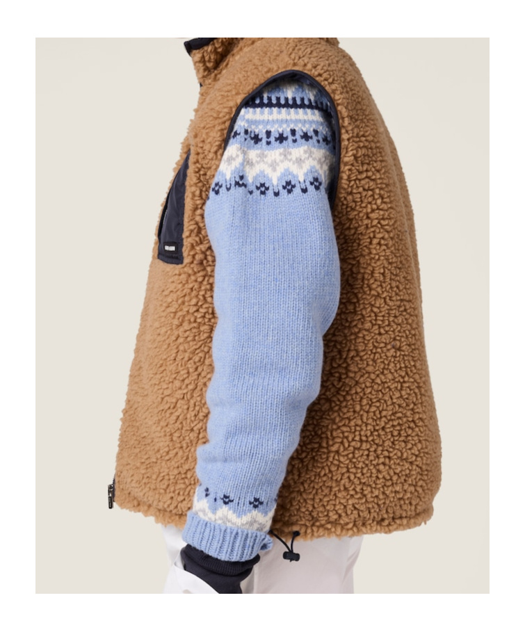 Miu Miu Teddy Down Vest With Technical Pongé In Brown
