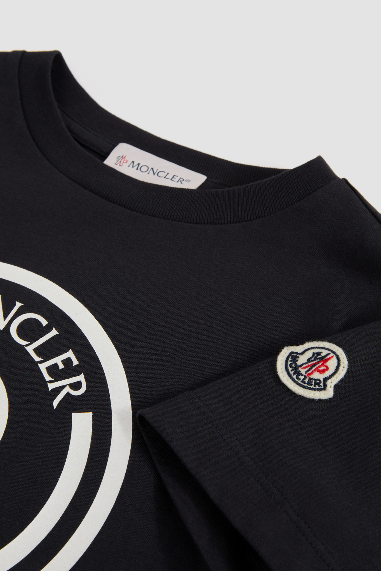 Moncler Optical-logo Cotton T-shirt In Blue