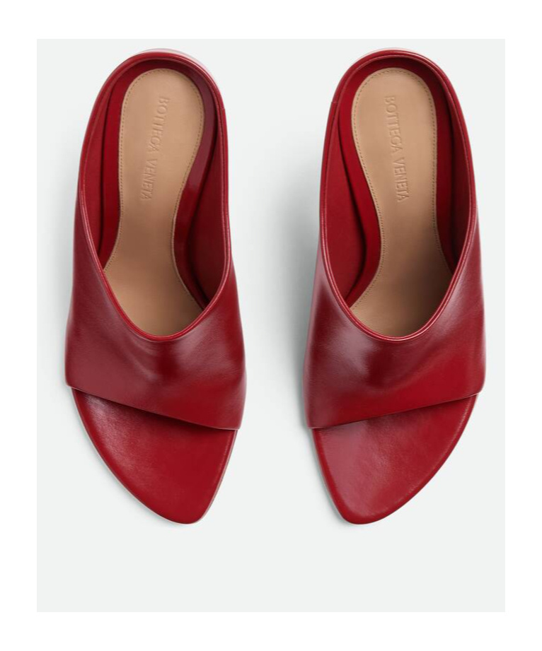 Bottega Veneta Pointed High Heel Sandals In Red