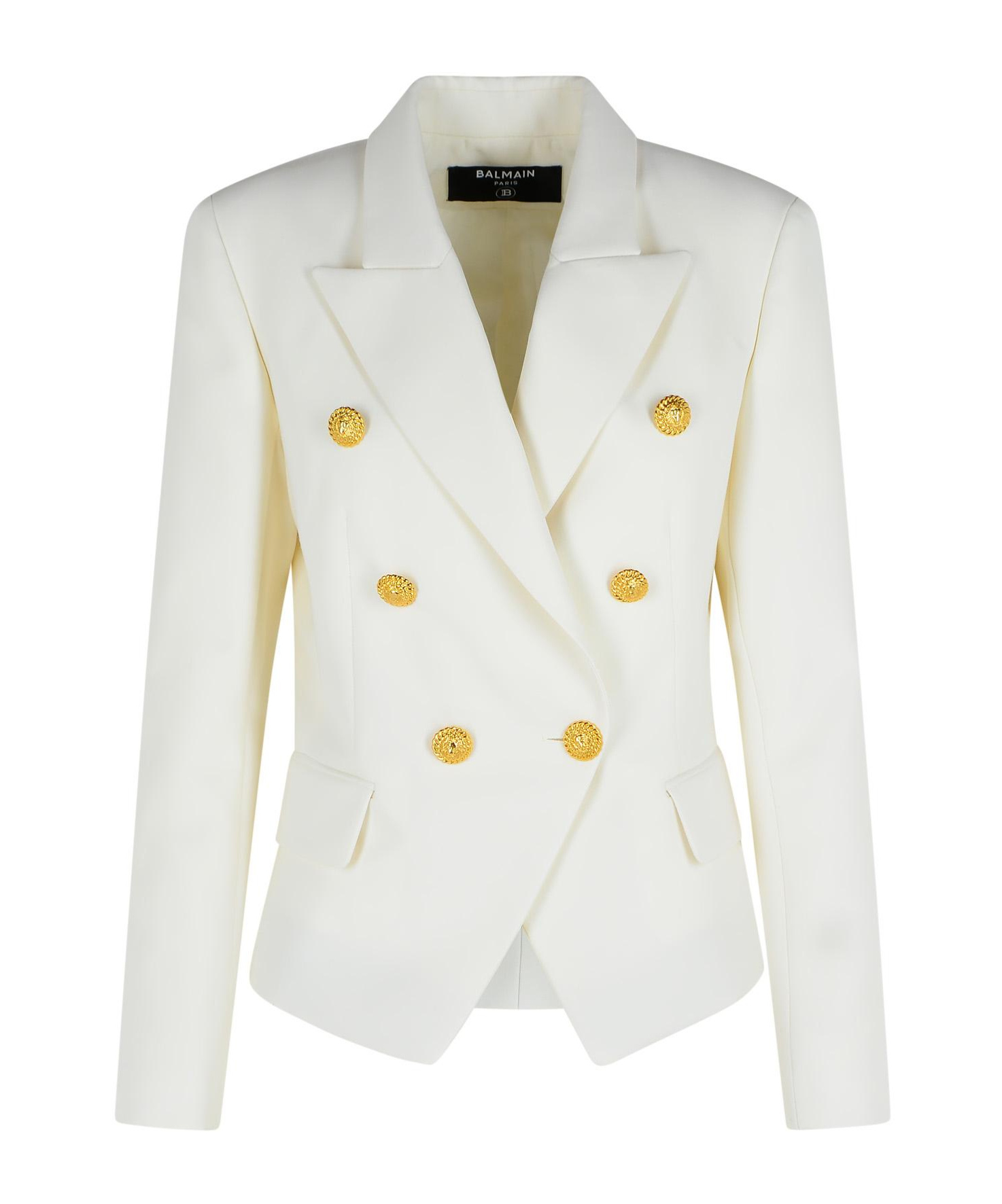 Balmain 6-button Denim Jacket In Neutral