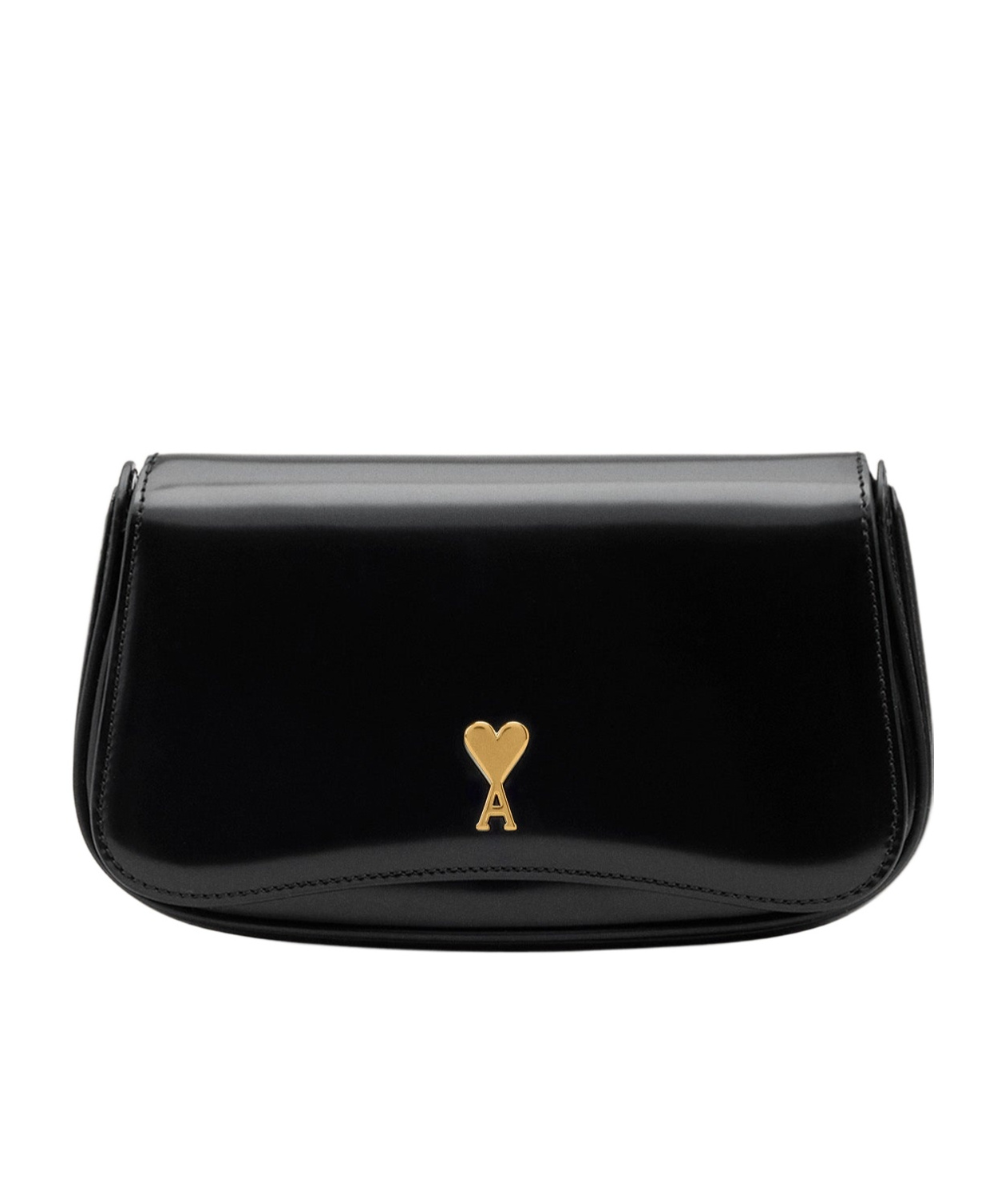 Ami Alexandre Mattiussi Ami Ami Paris Logo Plaque Shoulder Bag In Black