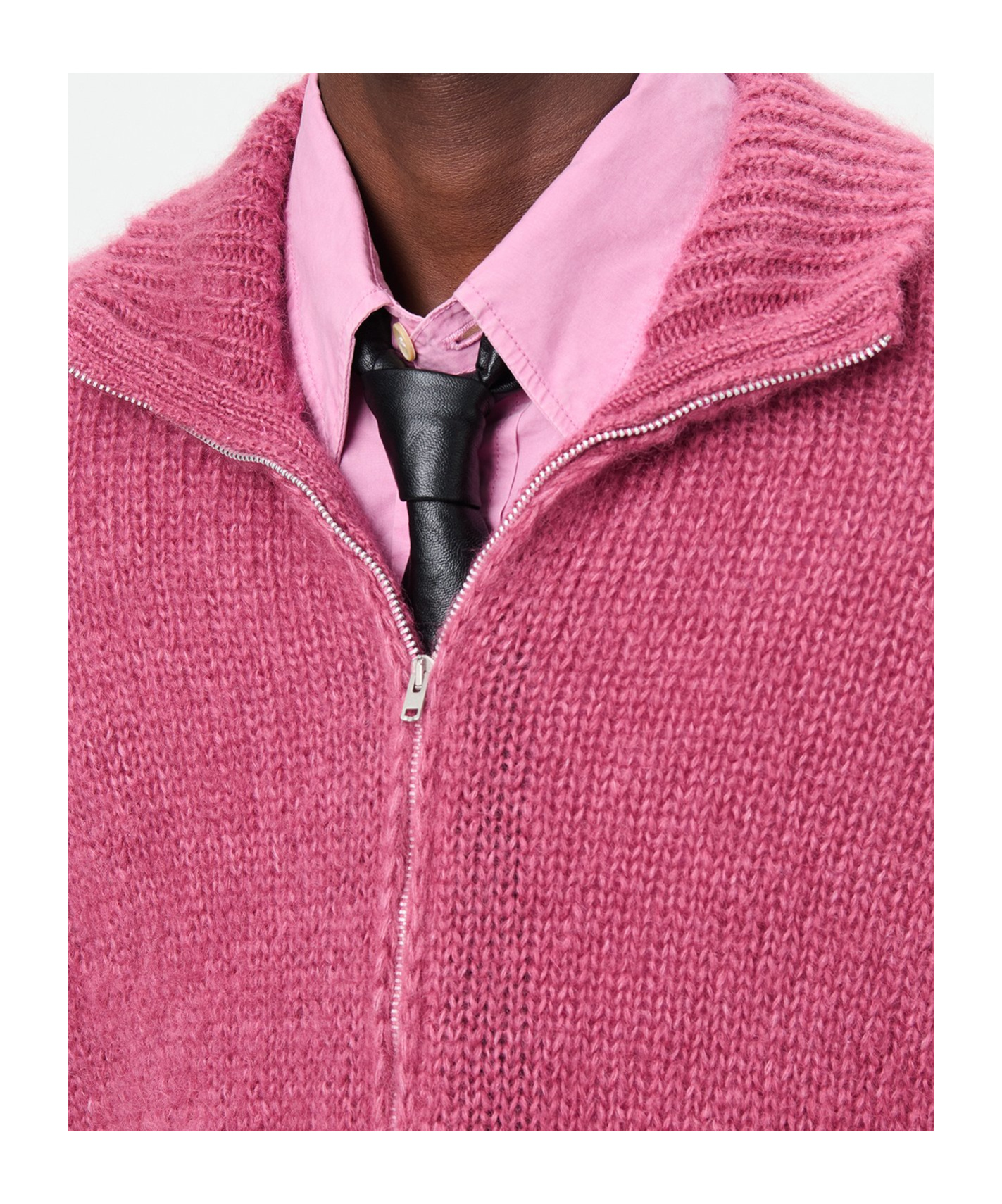 Our Legacy Neck Cardigan With Zipper And Fun In Red