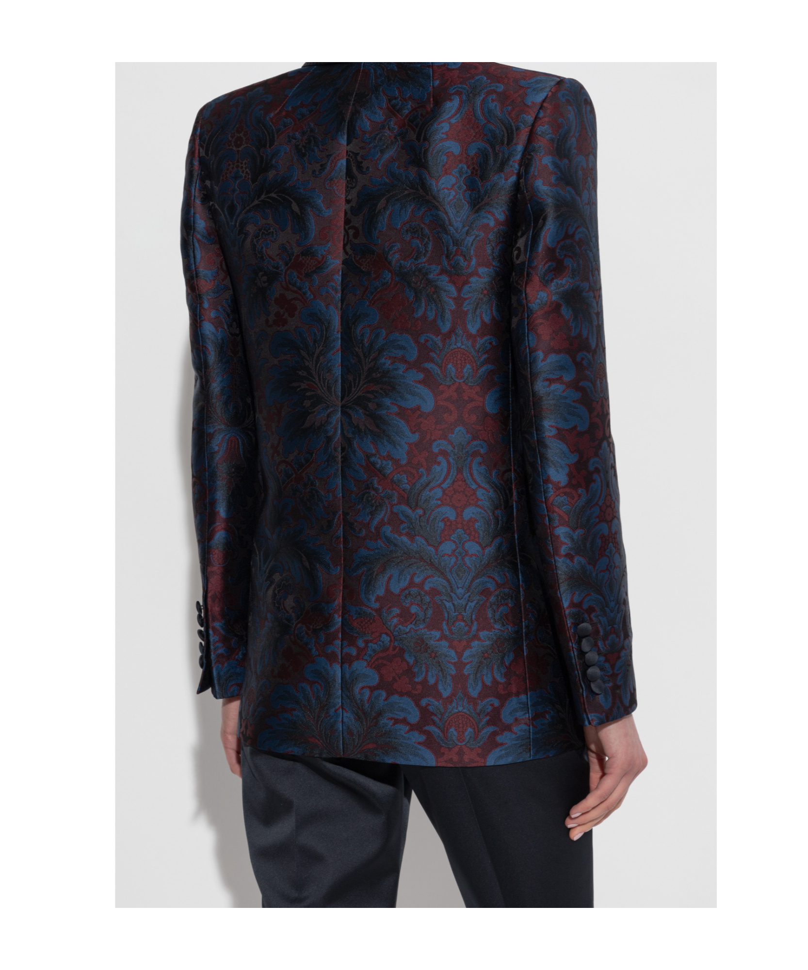 Etro Decorative Pattern Single-breasted Blazer In Blue