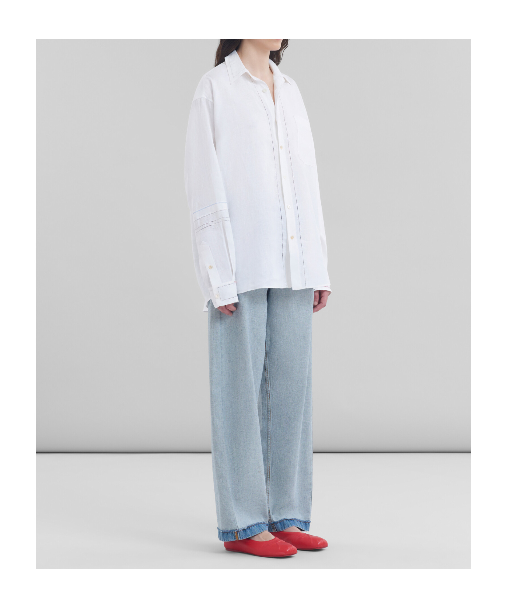 Marni Lace-embroidered Shirt In White