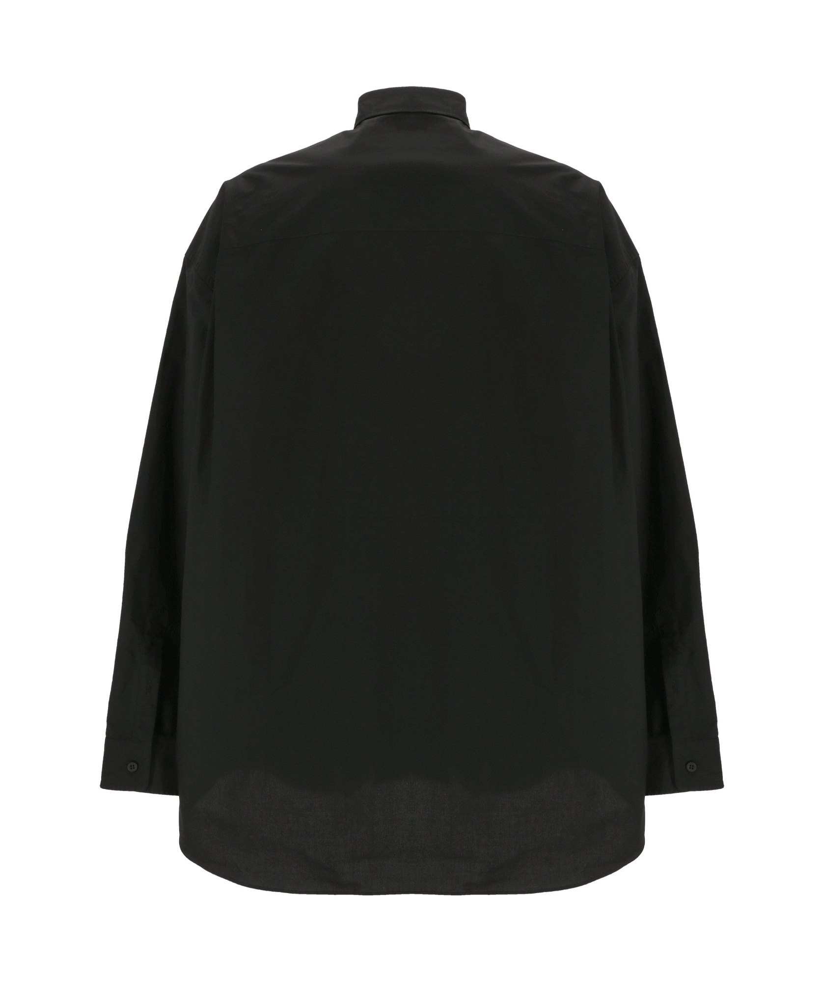 Shop Balenciaga Oversized Cotton Shirt In Black