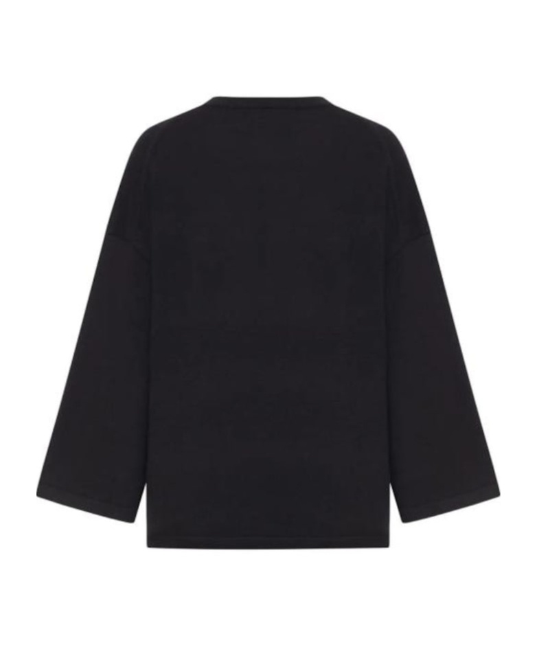 Khaite Long-sleeved Sweater In Black