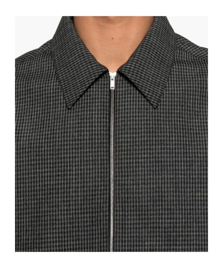Jil Sander Checkered Shirt In Black