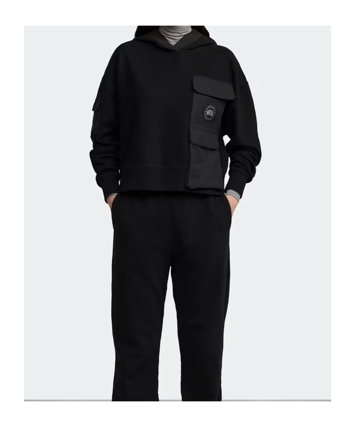 Canada Goose Black Yates Hoodie In Black