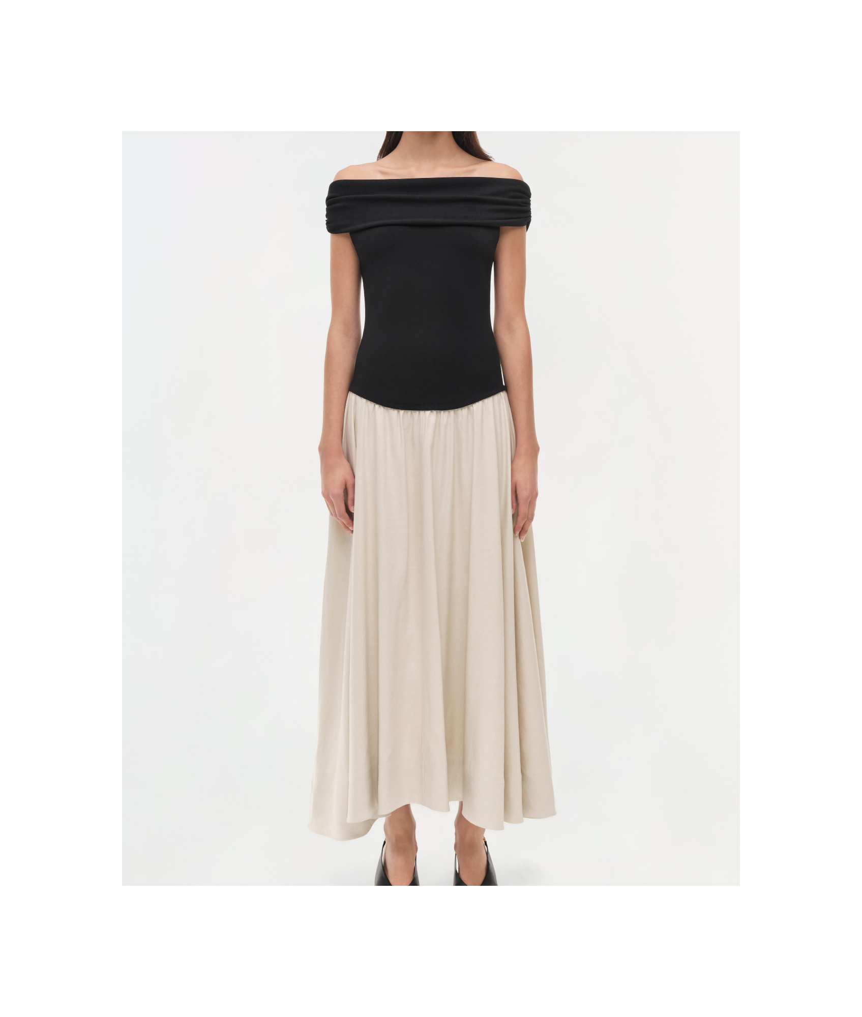 JONATHAN SIMKHAI ADALINE KNIT LINEN MIDI DRESS