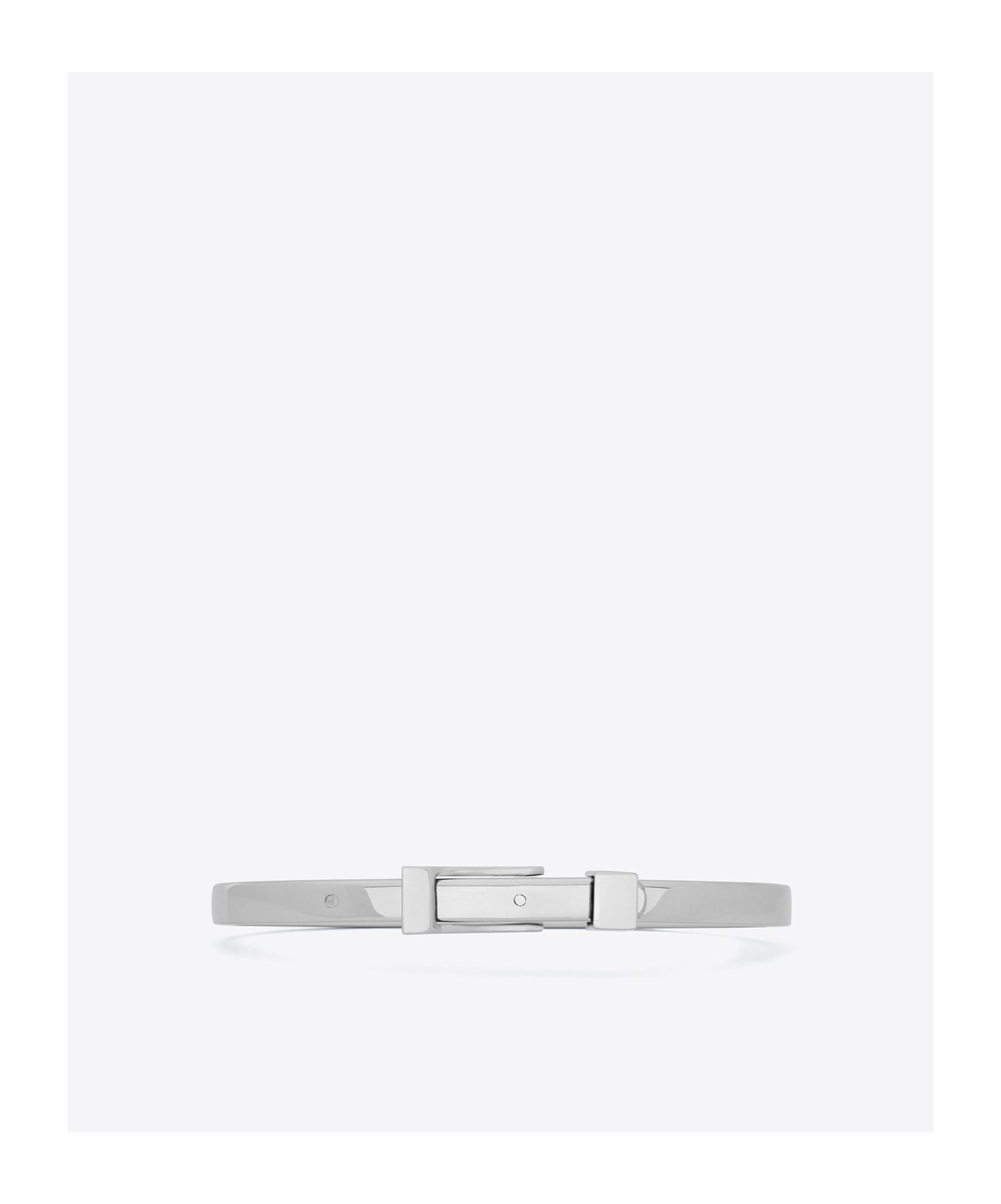 Saint Laurent Pin Buckle Detail Hinge Bracelet In White