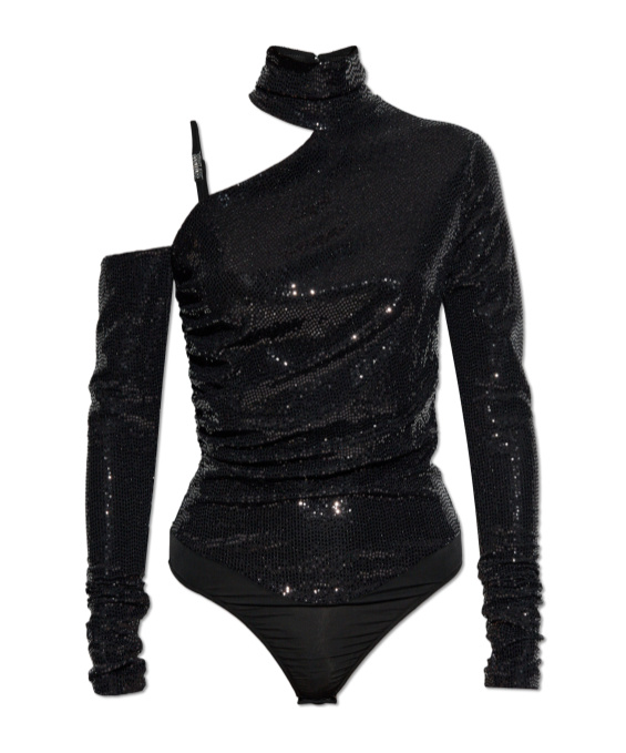 Versace Jeans Long-sleeved Jumpsuit In Black