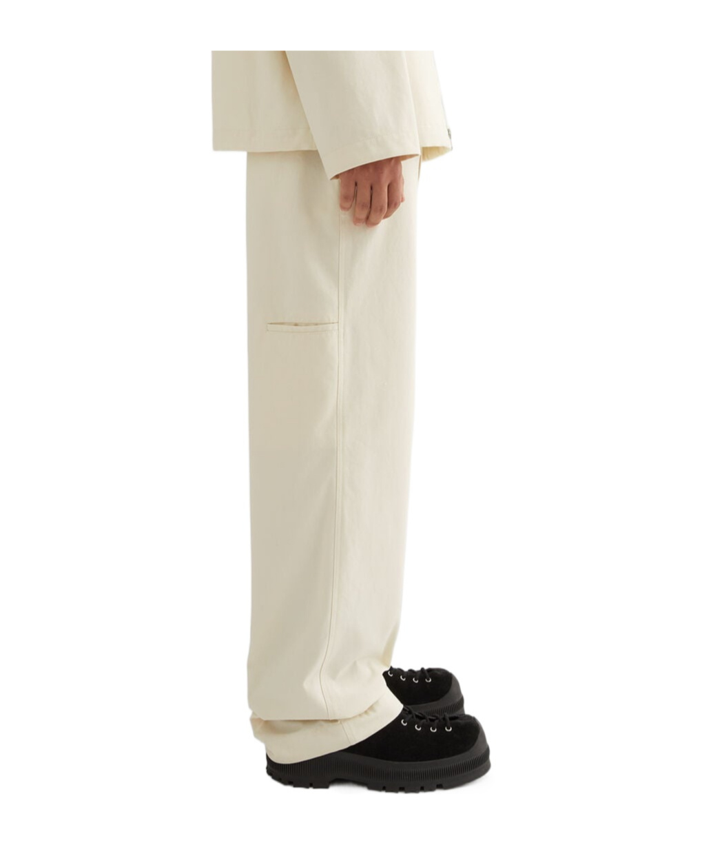 Jil Sander Belt Loops Casual Pants In White
