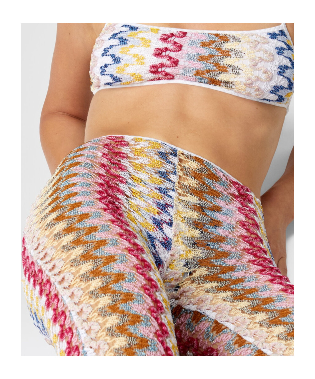 Missoni Zigzag-woven Trousers In Pink