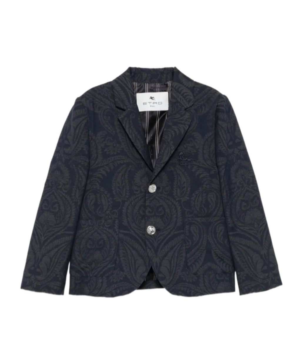 Etro Paisley-pattern Virgin-wool Blazer In Blue