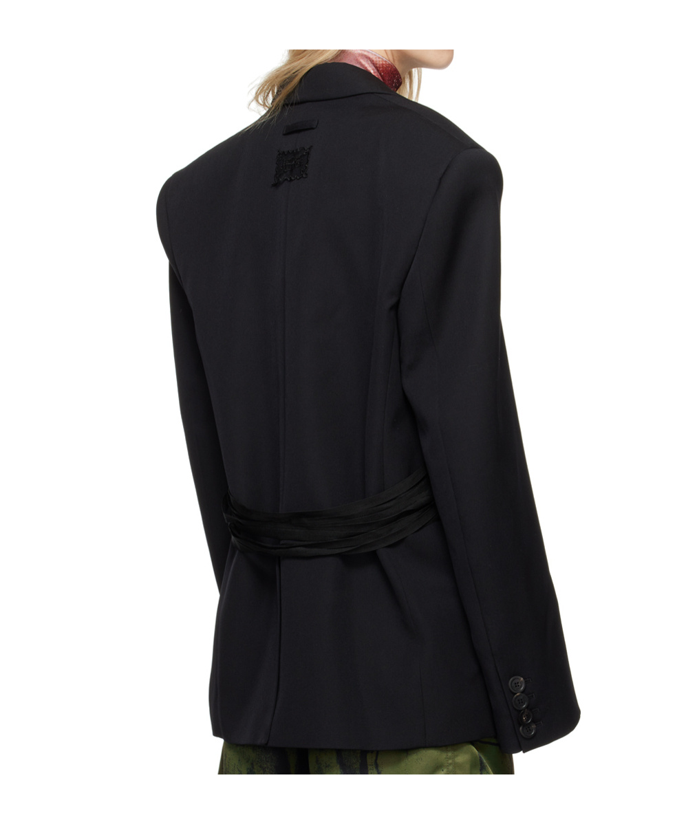 Jean Paul Gaultier Loose-fit Virgin Wool Delaine Blazer In Black
