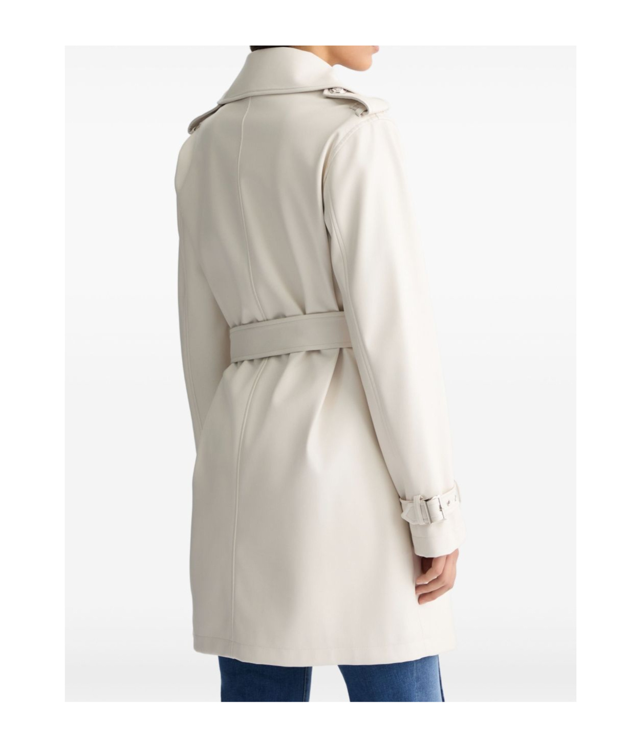 Liu •jo Liu Jo Double-breasted Trench Coat With Detachable Waist Belt