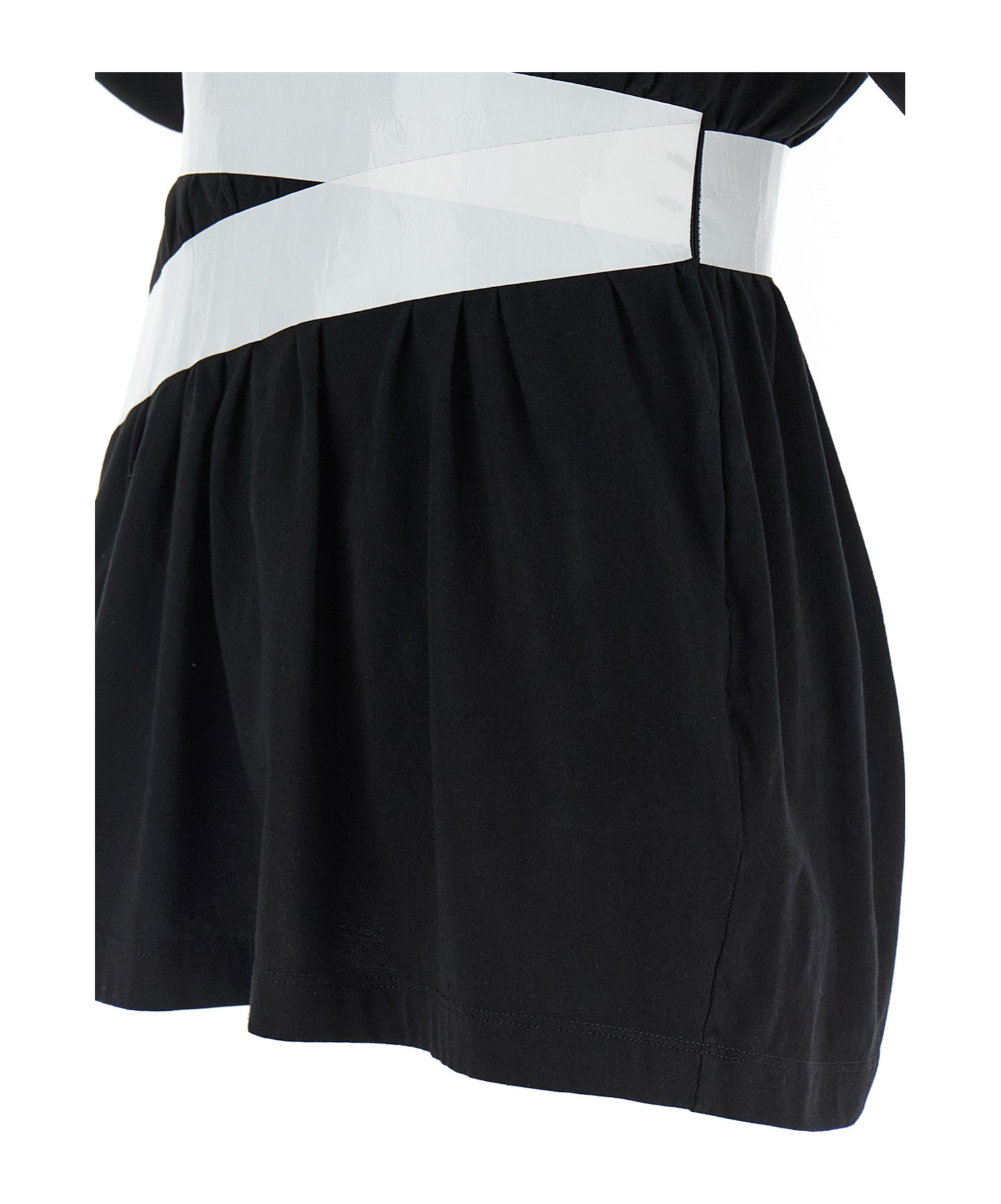 Mm6 Maison Margiela Tape-embellished T-shirt In Black