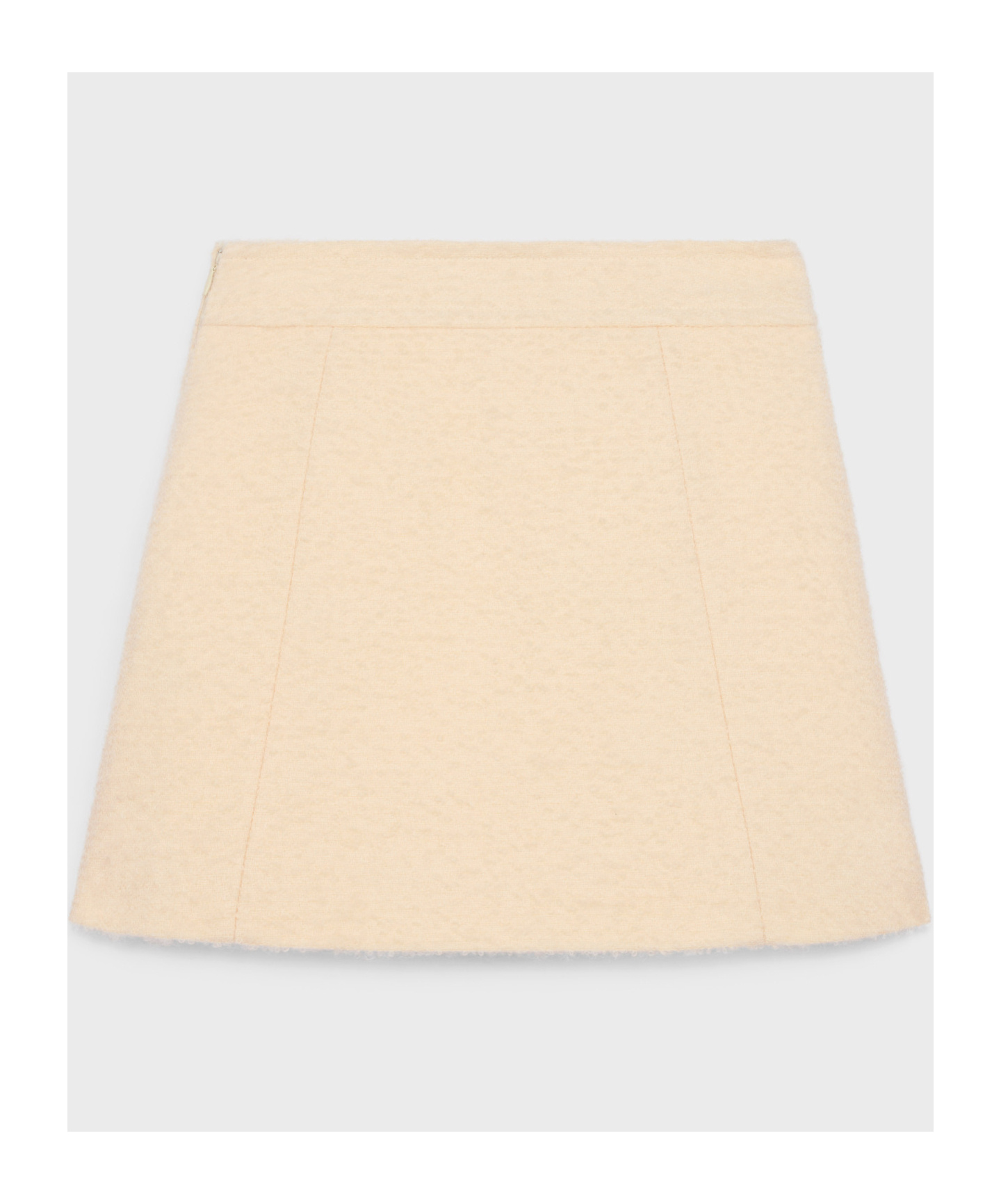 Celine Woven Terry Embroidered Mini Skirt In Vanilla