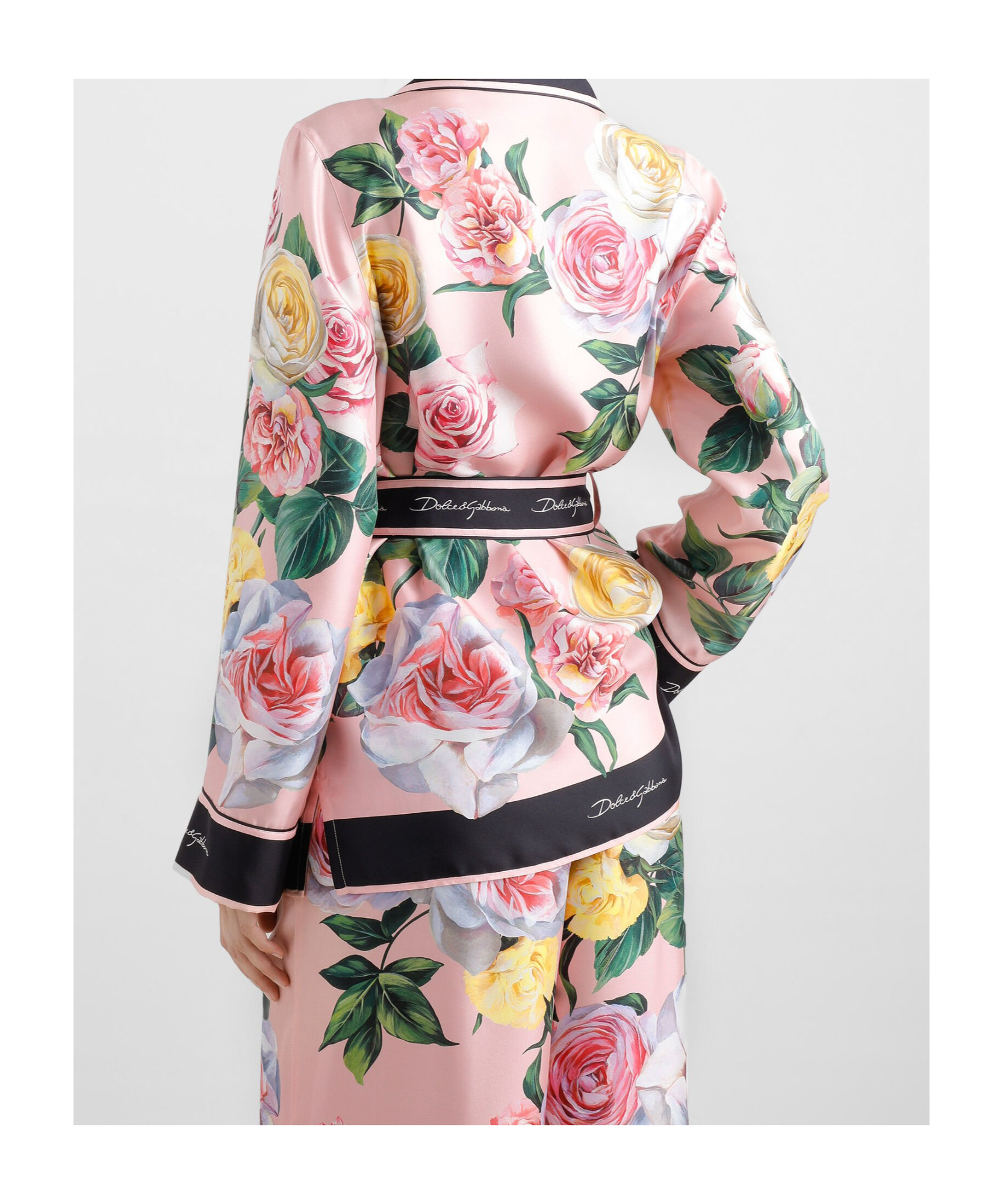 Shop Dolce & Gabbana Floral-print Shirt In Pink