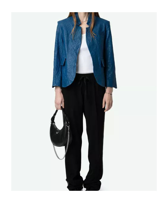 Zadig & Voltaire Long-sleeved Leather Jacket