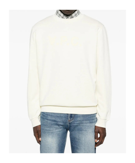 Apc Crew Neck Long-sleeved Sweatshirt In White