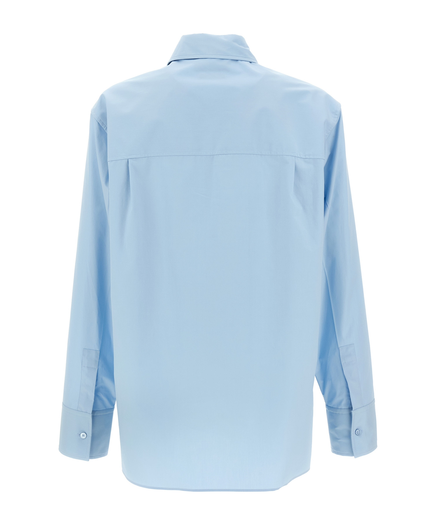 Gucci Men Embossed Logo Shirt In Blue