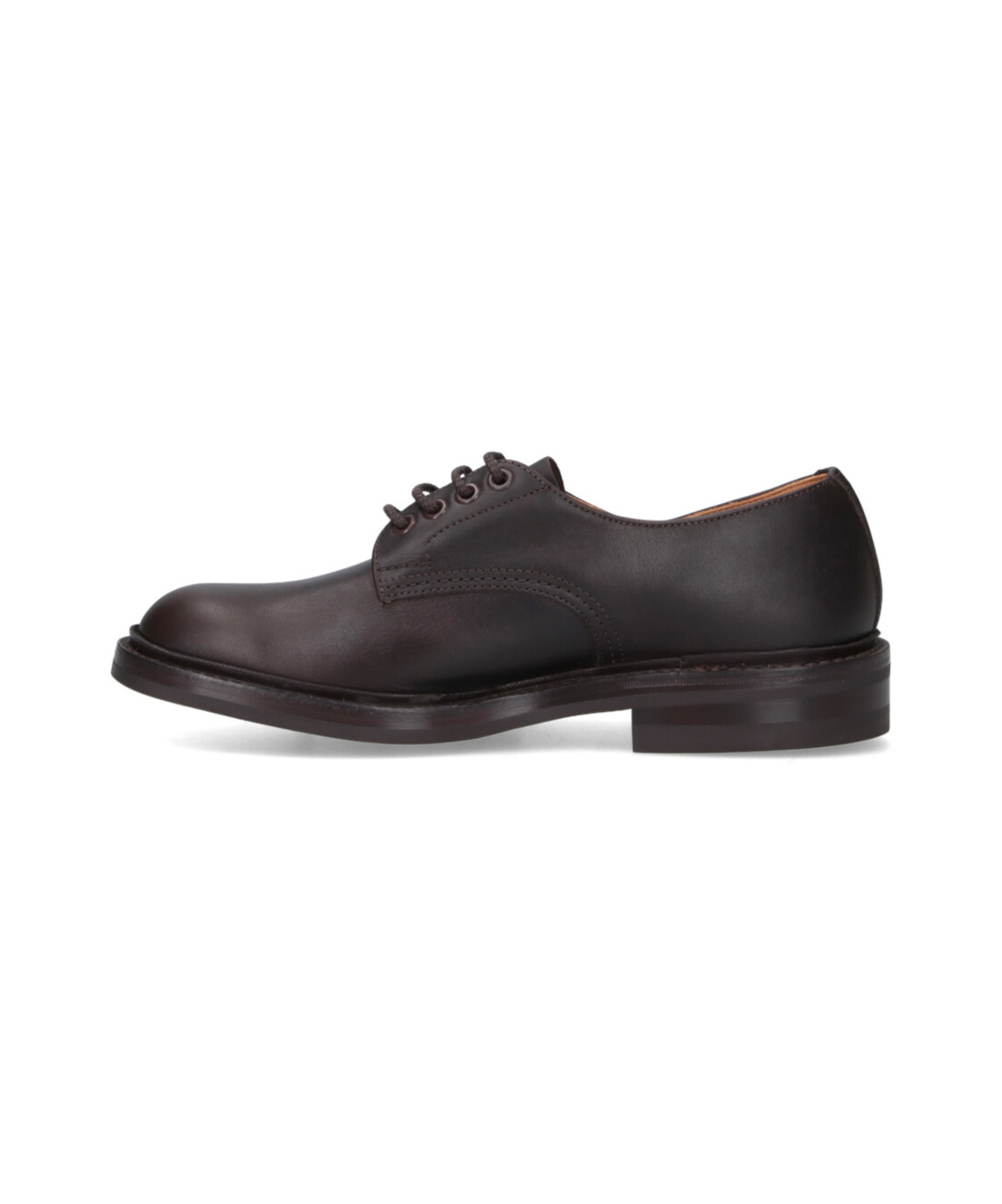 Tricker's Round Toe Brogues Featuring Stitched Detailing In Black