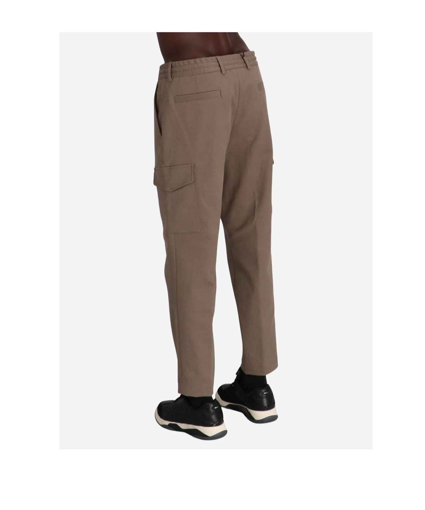 Hugo Boss Belt-loop Casual Pants In Brown