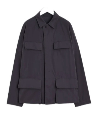 Lemaire Long-sleeved Casual Jacket In Gray