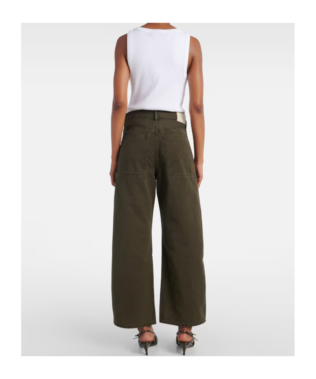 Citizen Of Humanity Ayla Cargo High-rise Wide-leg Jeans In Brown