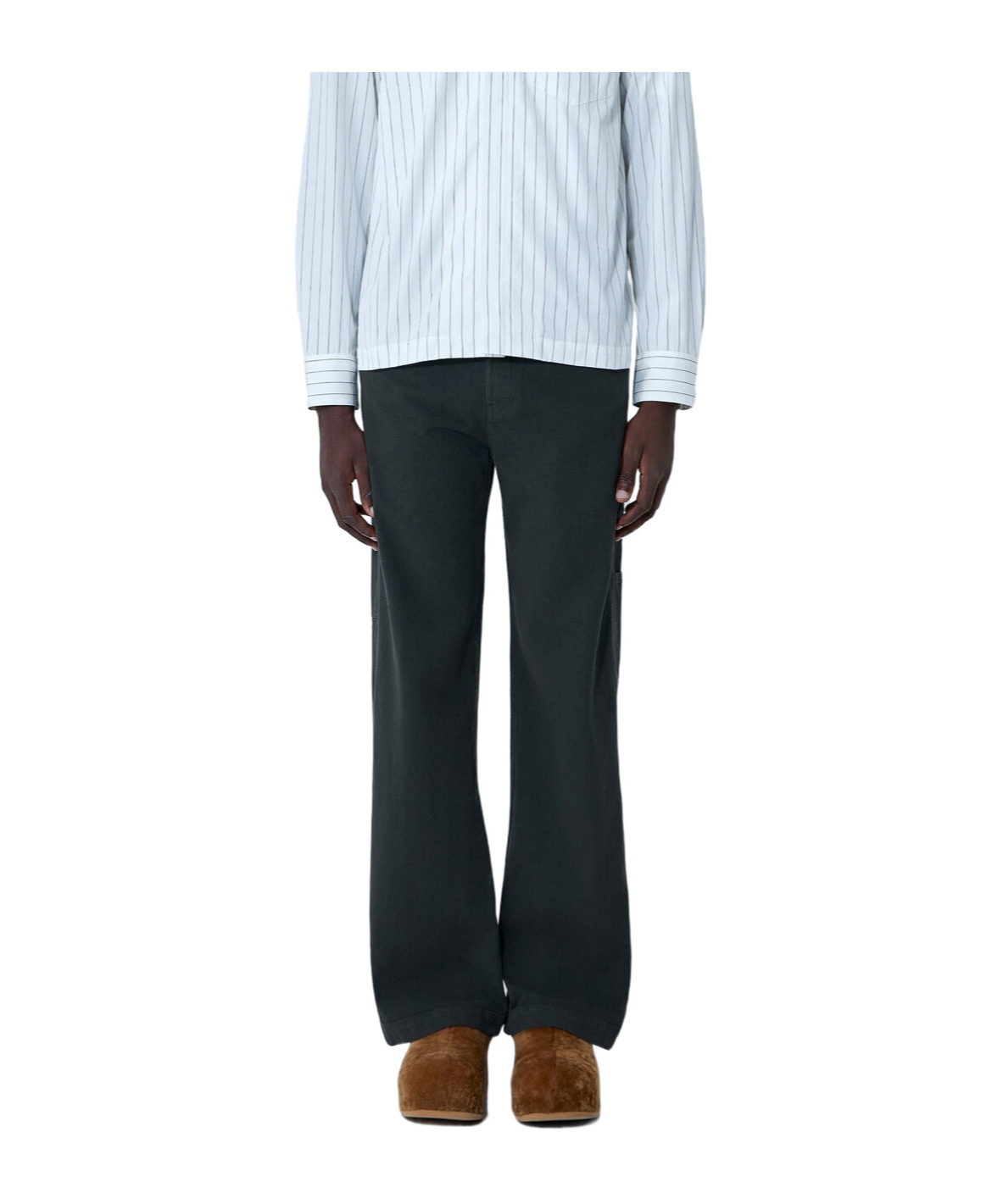 Dries Van Noten Men Drawstring Cotton Pants In Black