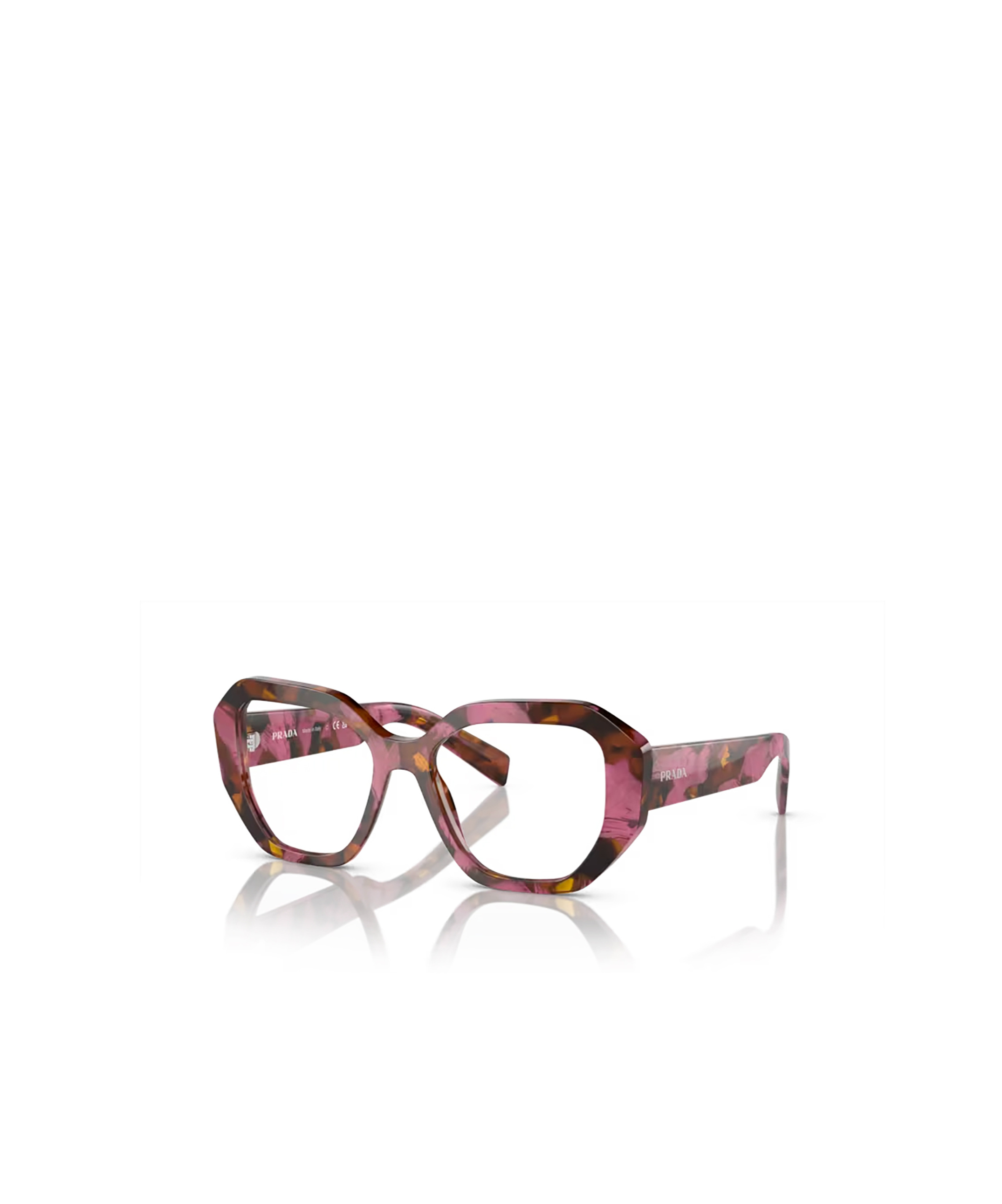Prada Logo-print Cat-eye Frame Glasses In Multicolor