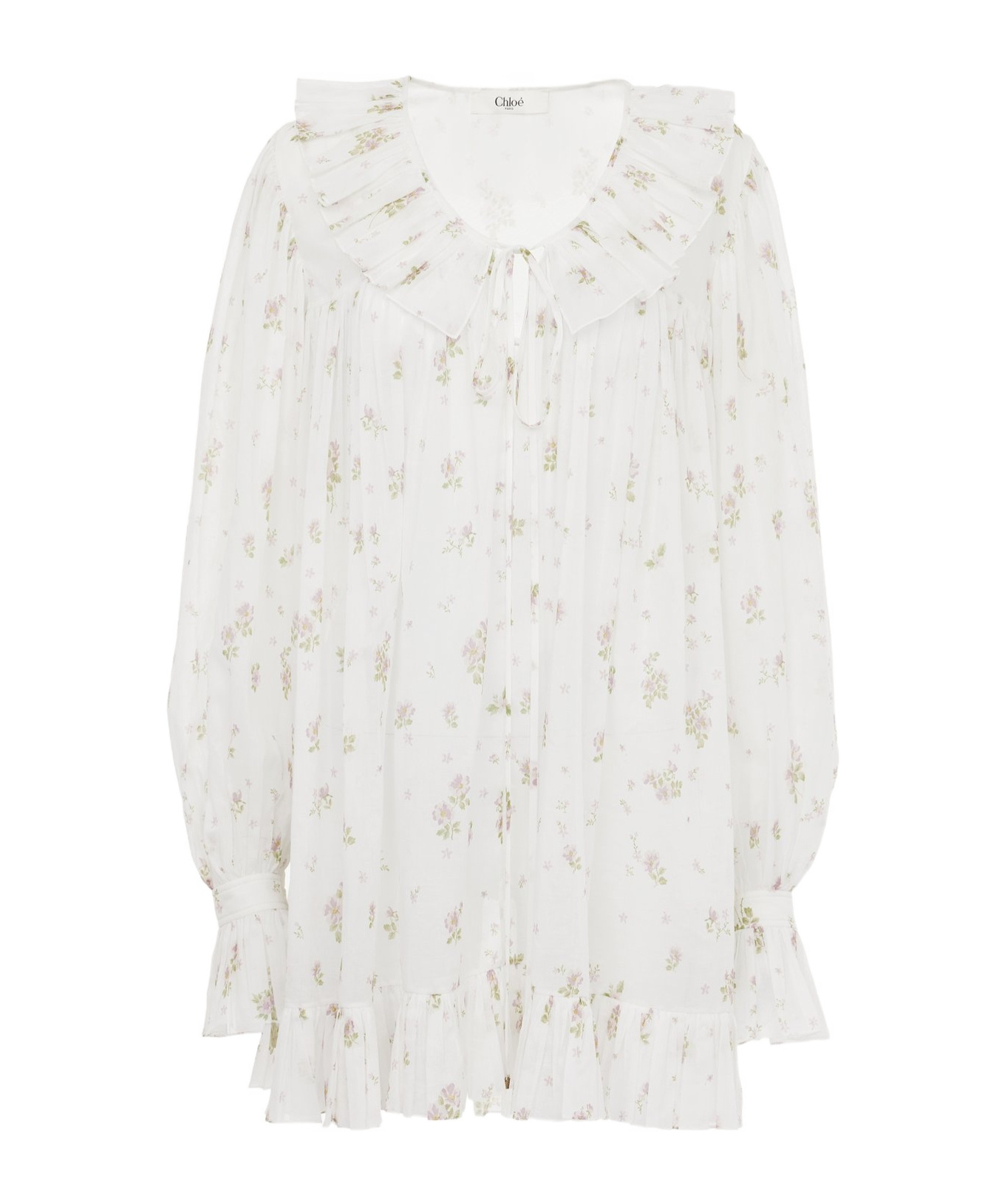 Chloé Cotton Mini Dress In White