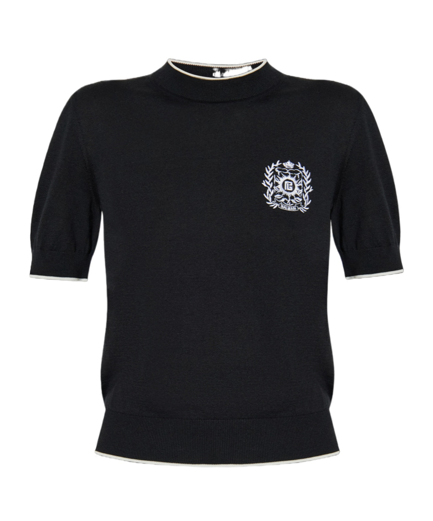 Balmain Ribbed T-shirt In Black