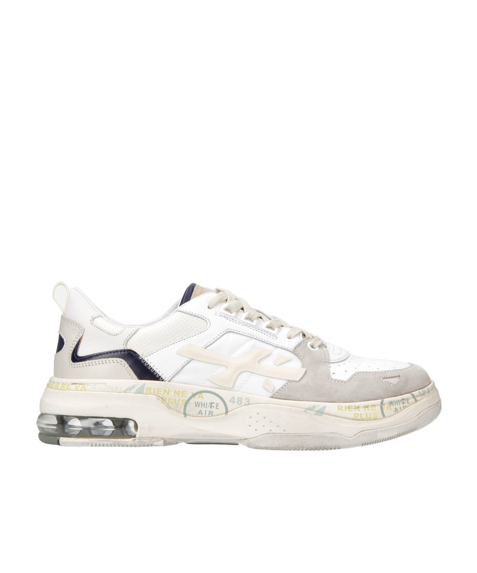 Premiata Round Head Low-cut Casual Shoes In White