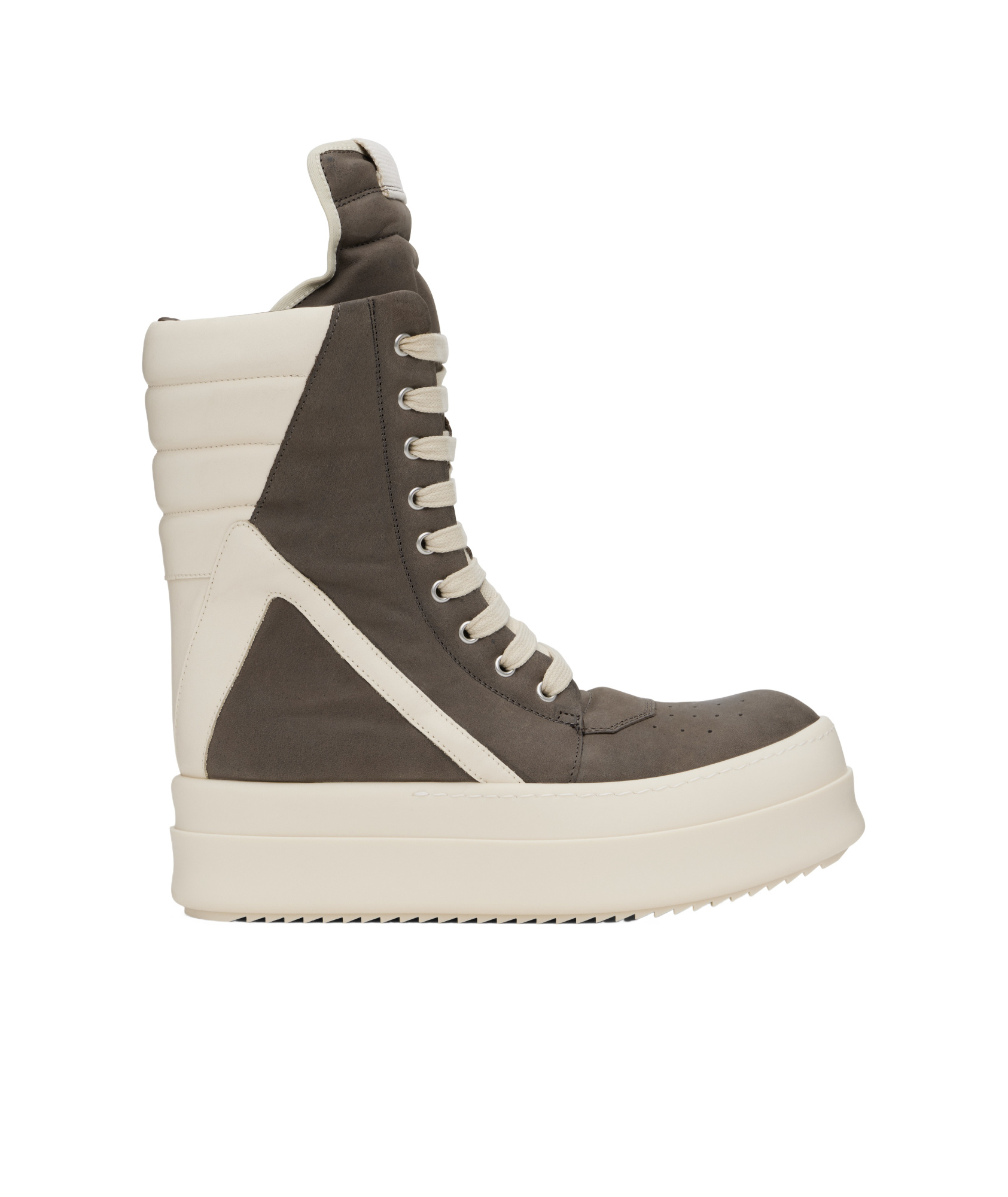 Rick Owens Man Sneakers Dark Brown Size 11 Leather In White