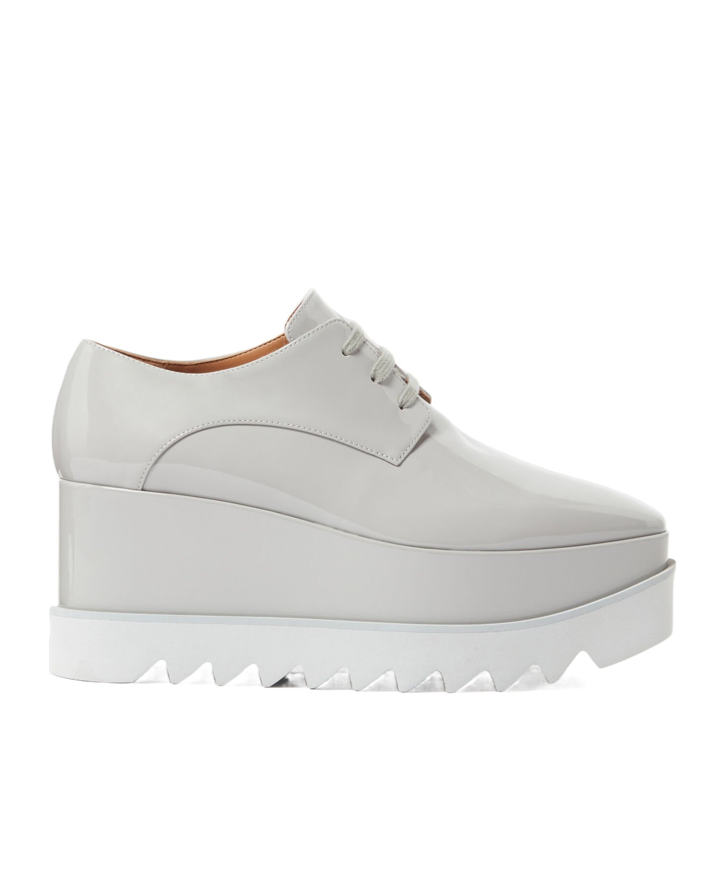 Stella Mccartney Elyse Solid Color Platform Shoes In Gray