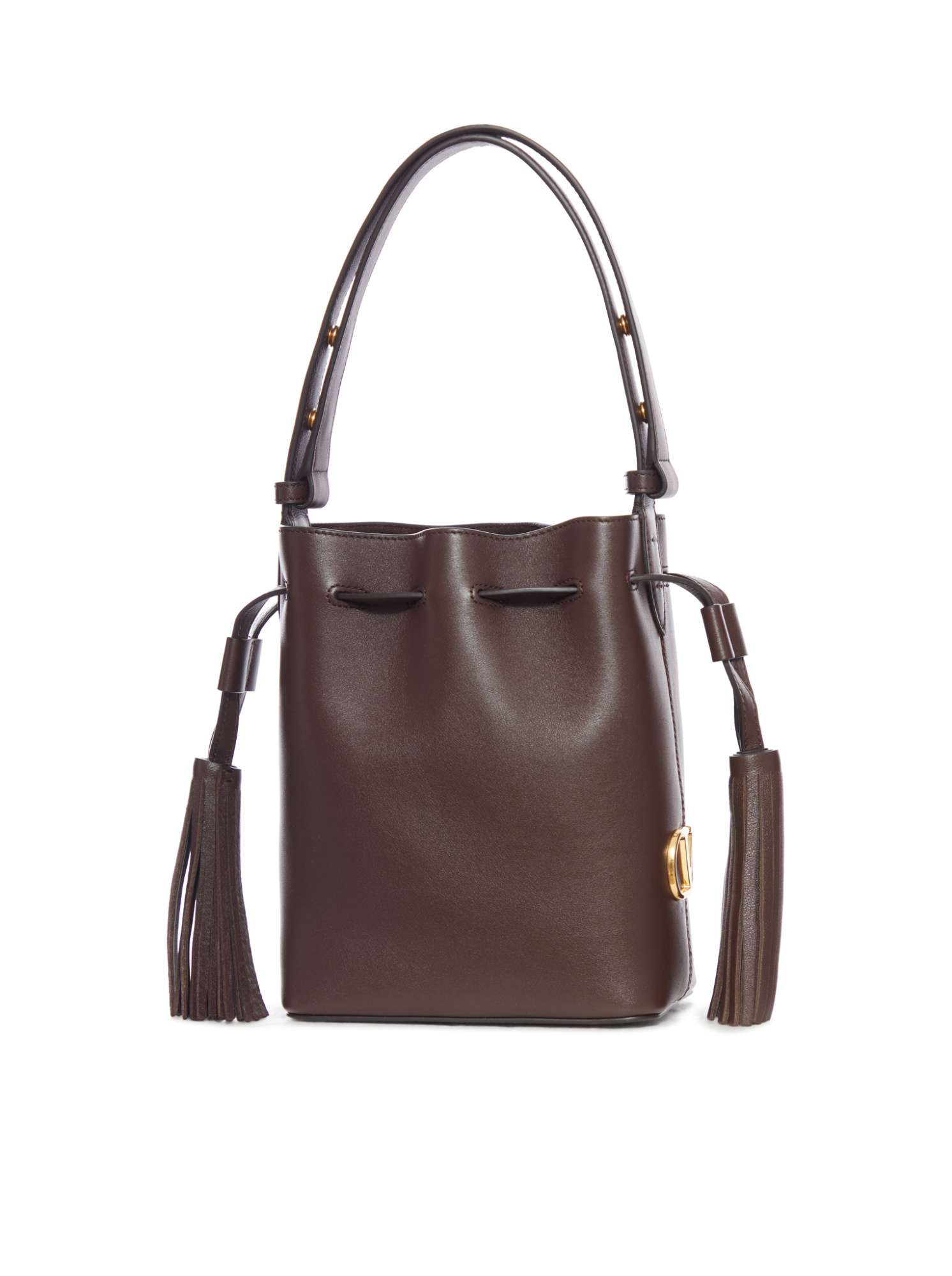 Valentino Small Drawstring Bag In Brown