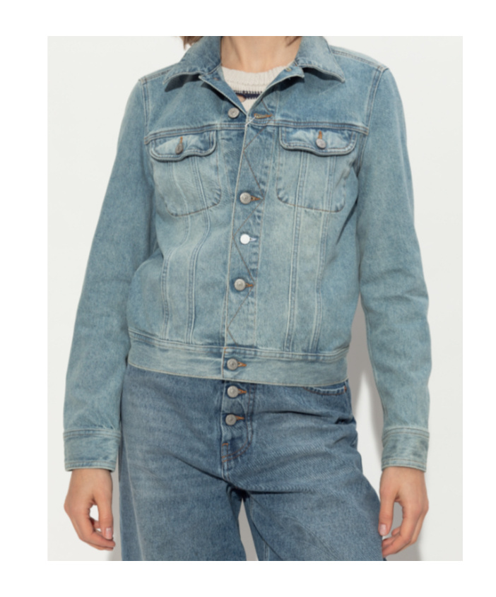 Mm6 Maison Margiela Cut-out Jacket In Gray