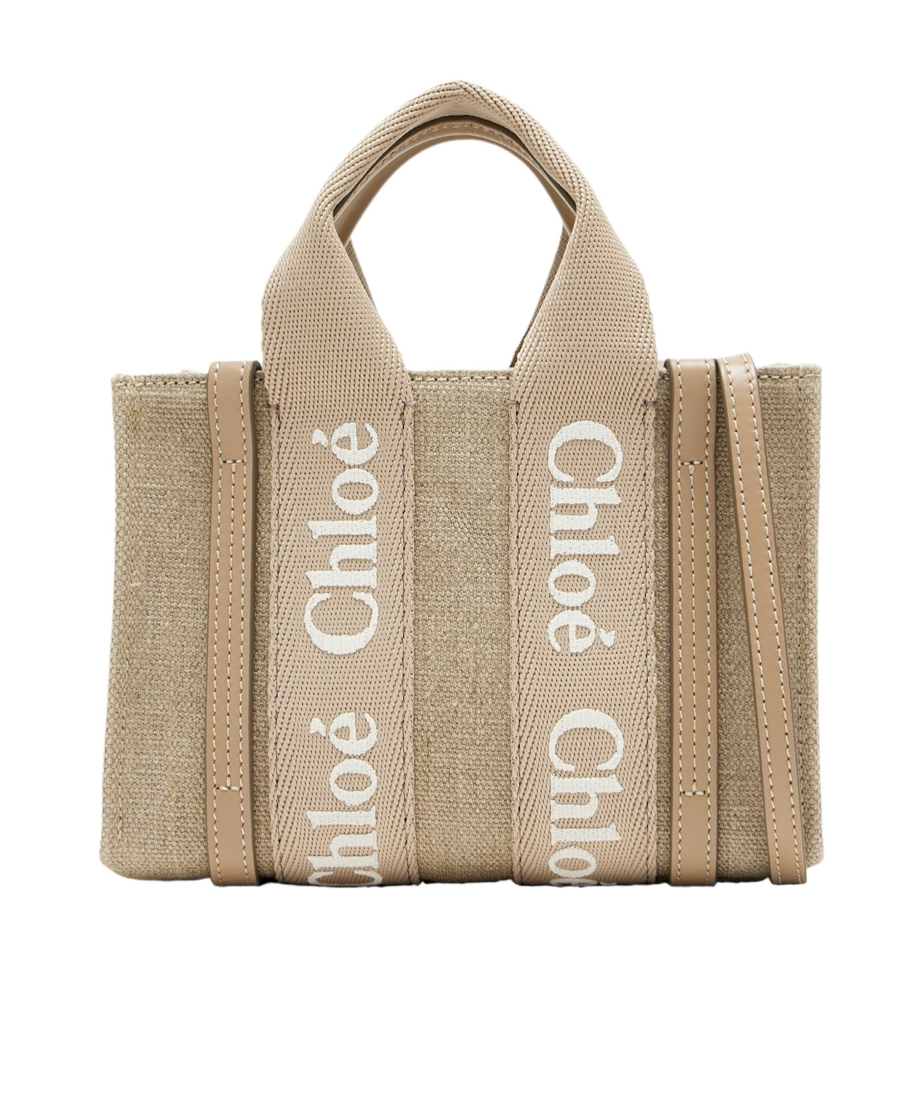Chloé Tapestry Blue Leather Bracelet Handbag In Nude