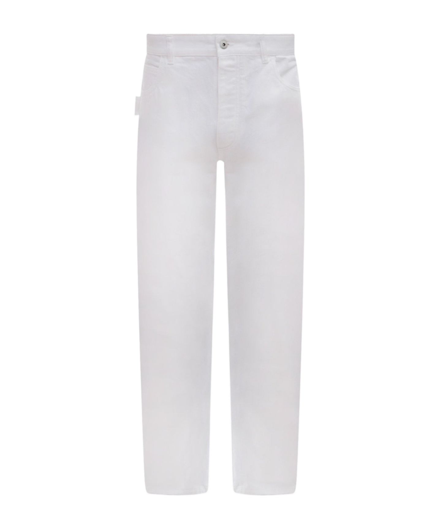 BOTTEGA VENETA BOTTEGA VENETA LOGO PATCH DENIM TROUSERS