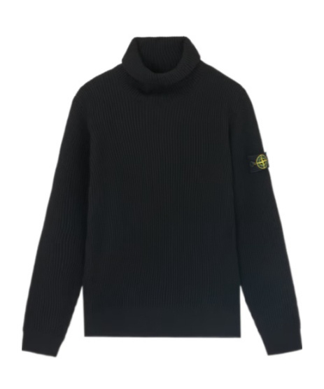Stone Island Compass Badge Sweater In Black