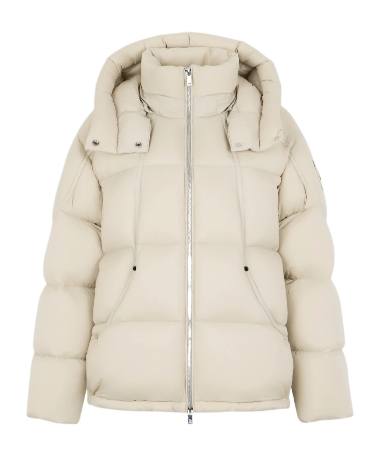 Moose Knuckles Long-sleeved Down Jacket In White