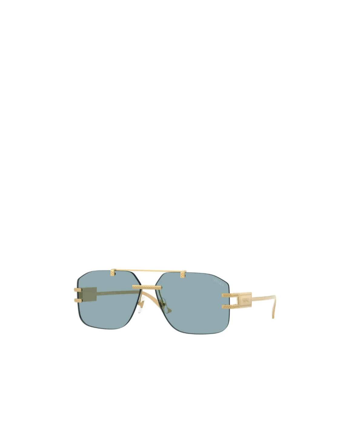 Versace Geometric Sunglasses In Green