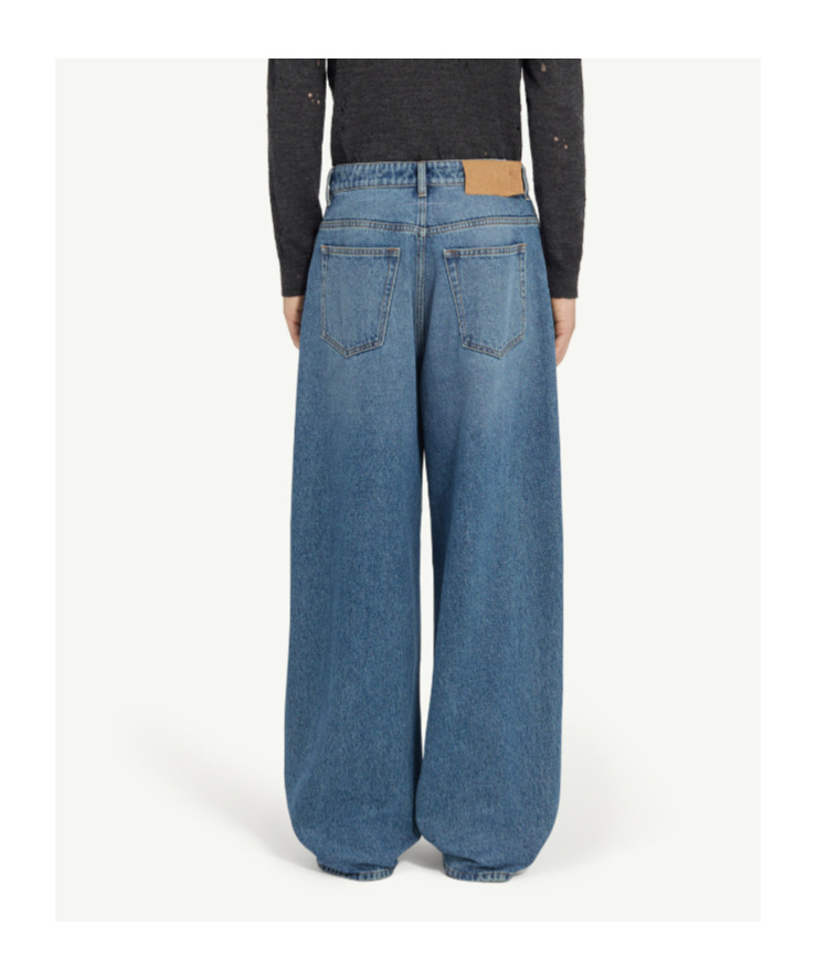 Mm6 Maison Margiela Jeans With Frayed Details In Blue